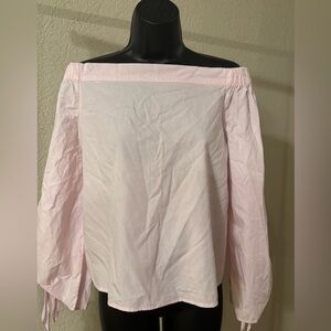 Free People Light Pink Off-Shoulder Blouse